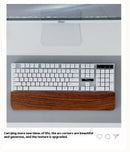 Apoio de pulso para teclado em madeira de nogueira, almofada de apoio para as mãos, almofada ergonômica para teclado mecânico de 87/98/104/108 teclas, adequada para vários tamanhos, personalizável.