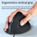Mouse RGB vertical com fio para destros, mouse gamer ergonômico de 1600 DPI, USB óptico, confortável para o pulso, para PC.