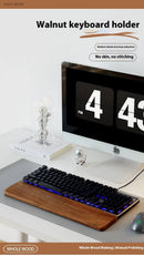 Apoio de pulso para teclado em madeira de nogueira, almofada de apoio para as mãos, almofada ergonômica para teclado mecânico de 87/98/104/108 teclas, adequada para vários tamanhos, personalizável.