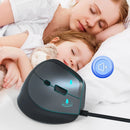 Mouse RGB vertical com fio para destros, mouse gamer ergonômico de 1600 DPI, USB óptico, confortável para o pulso, para PC.