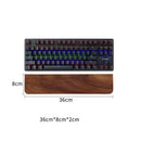 Apoio de pulso para teclado em madeira de nogueira, almofada de apoio para as mãos, almofada ergonômica para teclado mecânico de 87/98/104/108 teclas, adequada para vários tamanhos, personalizável.