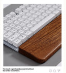 Apoio de pulso para teclado em madeira de nogueira, almofada de apoio para as mãos, almofada ergonômica para teclado mecânico de 87/98/104/108 teclas, adequada para vários tamanhos, personalizável.