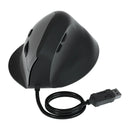 Mouse RGB vertical com fio para destros, mouse gamer ergonômico de 1600 DPI, USB óptico, confortável para o pulso, para PC.