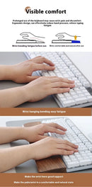 Apoio de pulso para teclado em madeira de nogueira, almofada de apoio para as mãos, almofada ergonômica para teclado mecânico de 87/98/104/108 teclas, adequada para vários tamanhos, personalizável.