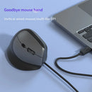 Mouse RGB vertical com fio para destros, mouse gamer ergonômico de 1600 DPI, USB óptico, confortável para o pulso, para PC.