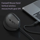Mouse RGB vertical com fio para destros, mouse gamer ergonômico de 1600 DPI, USB óptico, confortável para o pulso, para PC.