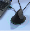 Mouse RGB vertical com fio para destros, mouse gamer ergonômico de 1600 DPI, USB óptico, confortável para o pulso, para PC.
