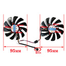 Refrigeração para placa de vídeo XFX RX 590 580 VGA FDC10U12S9-C CF1010U12S 95mm RX580 RX590 GME GPU V