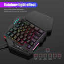 Teclado gamer ergonômico para uso com uma só mão, design compacto de 35 teclas, iluminação RGB, alimentação USB, teclas de película fina para uma experiência de jogo aprimorada.