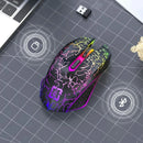 Mouse sem fio Bluetooth 2.4G recarregável com retroiluminação LED RGB de 7 cores, design ergonômico para jogos em computadores, laptops e iPads.