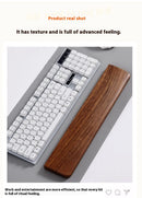 Apoio de pulso para teclado em madeira de nogueira, almofada de apoio para as mãos, almofada ergonômica para teclado mecânico de 87/98/104/108 teclas, adequada para vários tamanhos, personalizável.