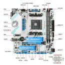 SOYO World Premiere Placa-mãe para jogos AMD B550M USB 3.2 PCIe 3.0 M.2 NVMe Dual Channel DDR4 Soquete AM4 com suporte para CPU Ryzen 5700X