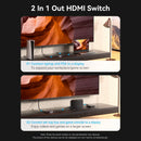 Divisor HDMI 2.1 Vention 8K 60Hz 4K120Hz Bidirecional 2 entradas 1 saída para TV Xiaomi Xbox PS4 5 Monitor compatível com HDMI