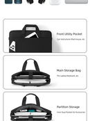 Bolsa para Notebook, Capa Protetora, Bolsa de Ombro para M3 M4 14 15 15.6 17 Polegadas Macbook Air Pro 13.3 Huawei Asus Dell Pastas para Notebook