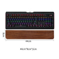Apoio de pulso para teclado em madeira de nogueira, almofada de apoio para as mãos, almofada ergonômica para teclado mecânico de 87/98/104/108 teclas, adequada para vários tamanhos, personalizável.