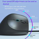 Mouse RGB vertical com fio para destros, mouse gamer ergonômico de 1600 DPI, USB óptico, confortável para o pulso, para PC.