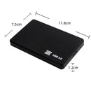 Gabinete para HDD de 2,5" SATA para USB 3.0, portátil, para armazenamento externo de SSD, com cabo USB 3.0 incluso, em ABS.